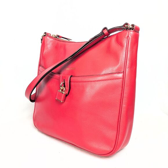 Cole Haan Red Genuine Leather Shoulder Handbag - Picture 1 of 6